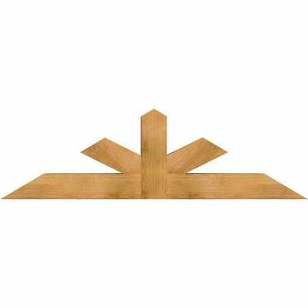 Ekena Millwork Saratoga Rough Sawn Timber Gable Bracket, Western Red Cedar, 72"W x 21"H x 6"D x 6"F, 7/12 Pitch GBW072X21X0606SAR00RWR